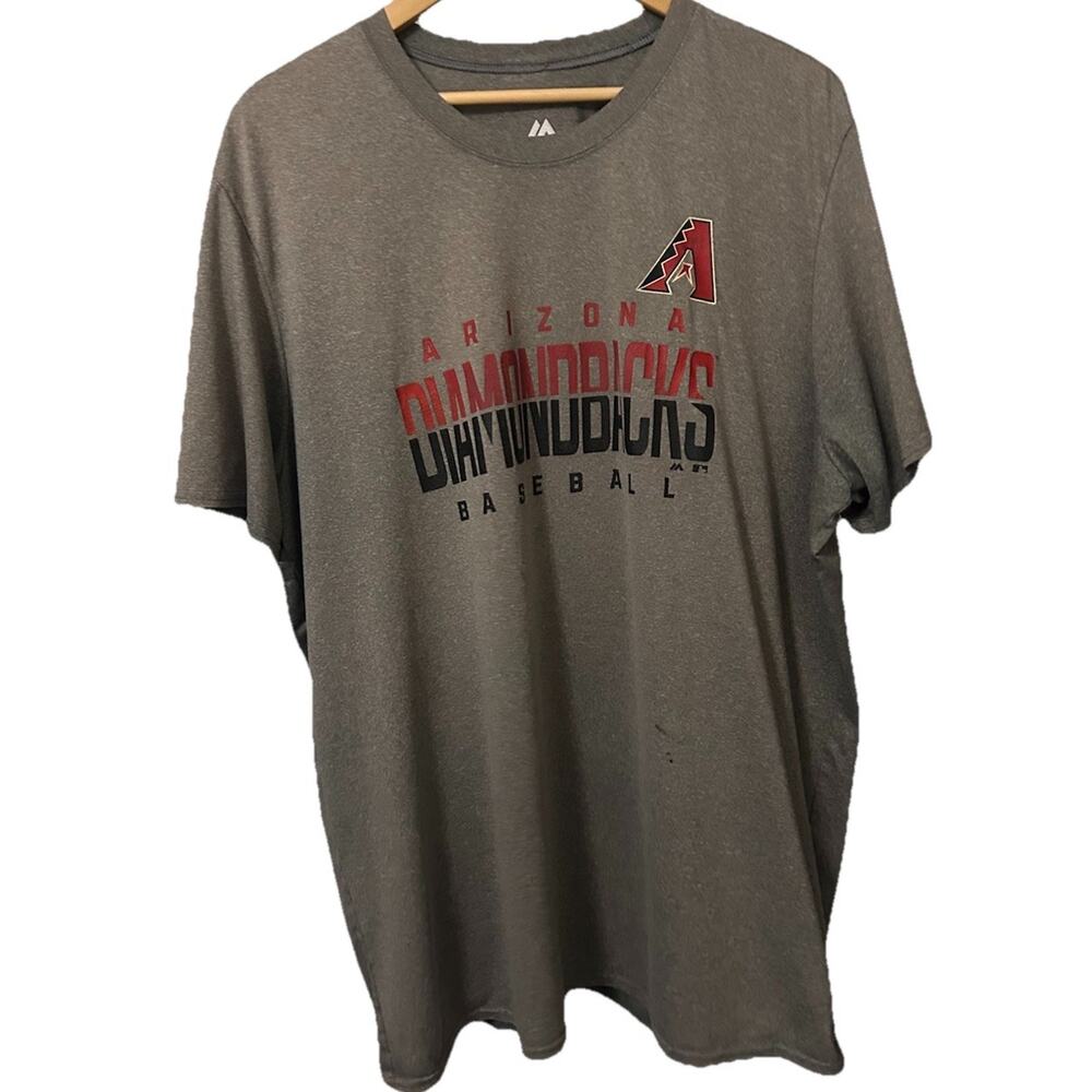 Arizona Diamondbacks Men's 2XL Gray T-shirt Majestic-00261